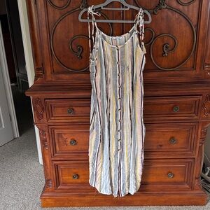 Blue Island Multicolor Striped Maxi Dress